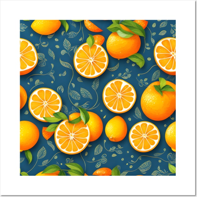 Orange Pattern Wall Art by allaboutfur